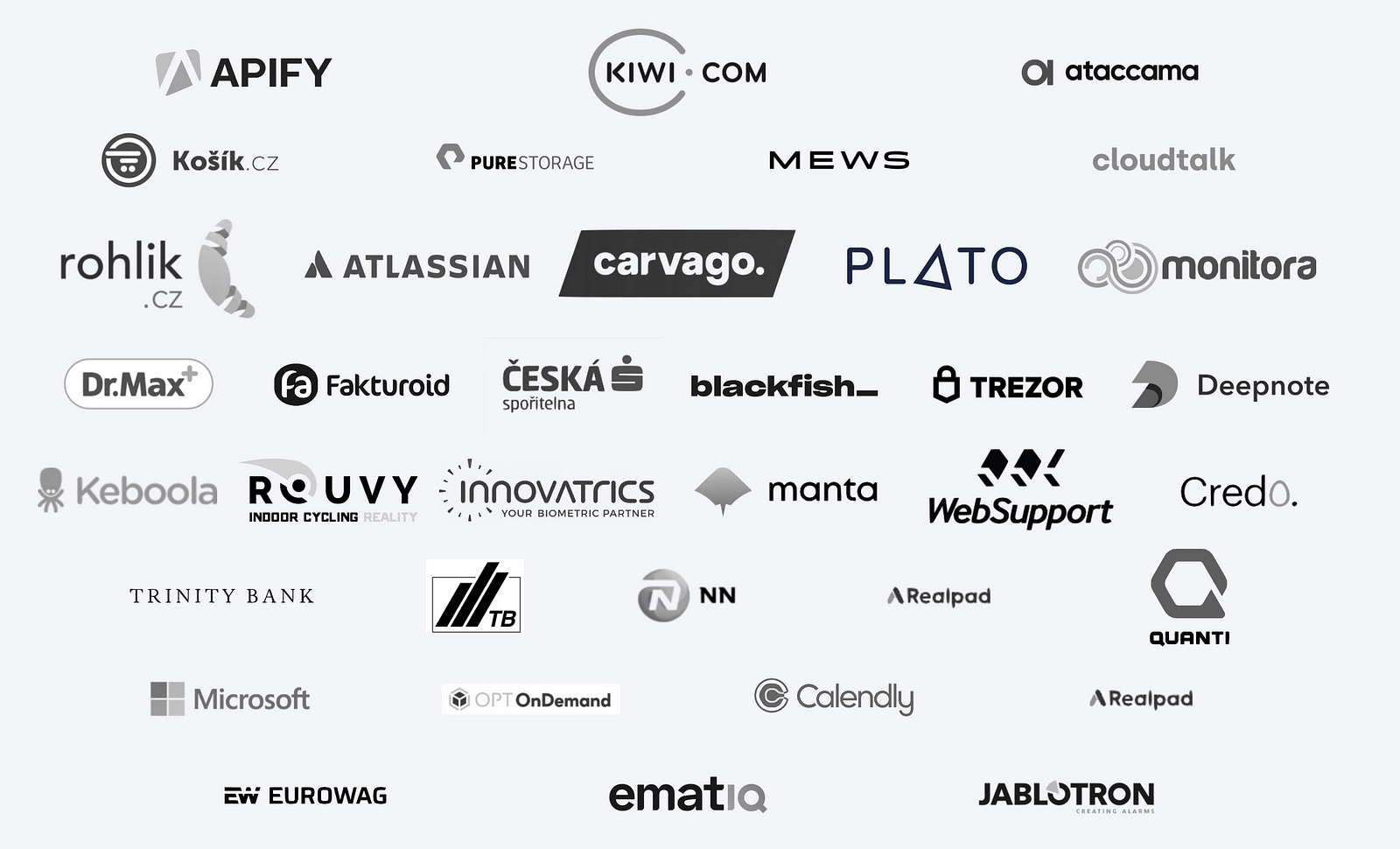 Selected clients. Source: Screenshot from https://www.kamenistak.com/#logos